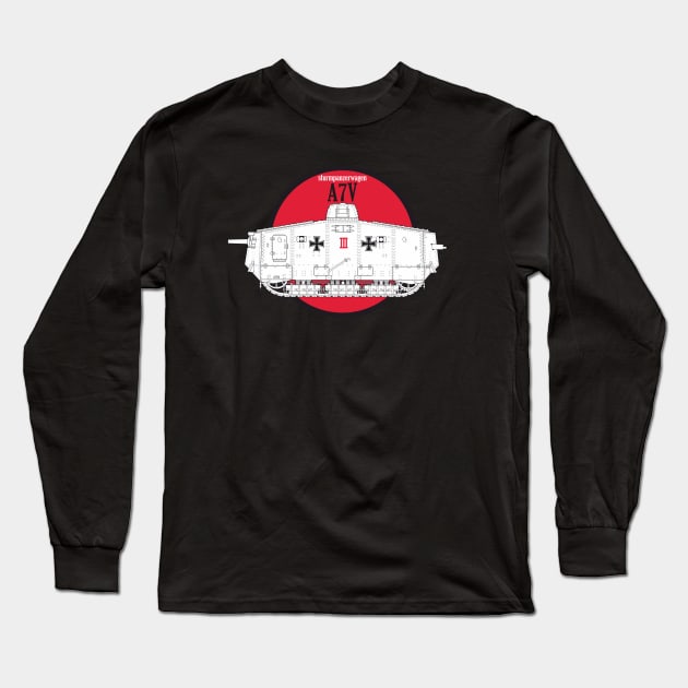 The best for the tank lover! WW1 German A7V tank Long Sleeve T-Shirt by FAawRay